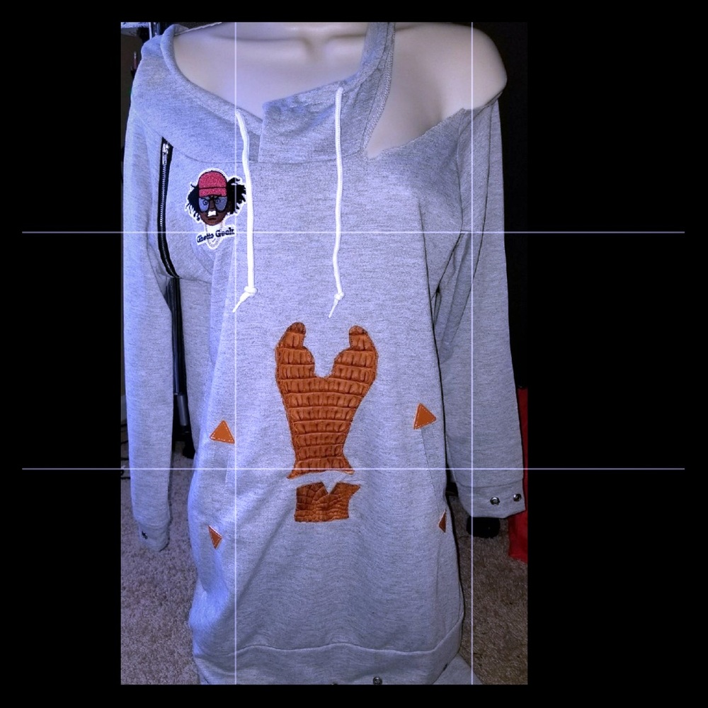 *Sale* GHETTO GEEK LADIES GATOR SKIN HOODIE DRESS